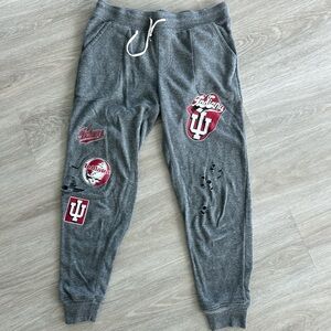 Indiana Hoosiers Distressed Sweatpants Vintage College Streetwear XL loungewear